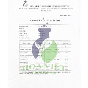 Butyl acetate (xăng thơm) -COA