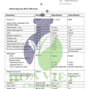 COA-Glycerin malaysia