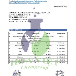 Giấy chất lượng HCl ấn độ