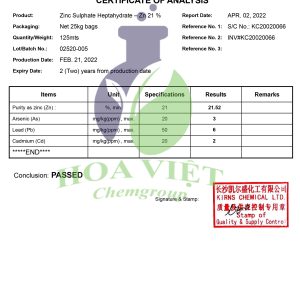 COA-ZNSO4.7H2O KIRNS