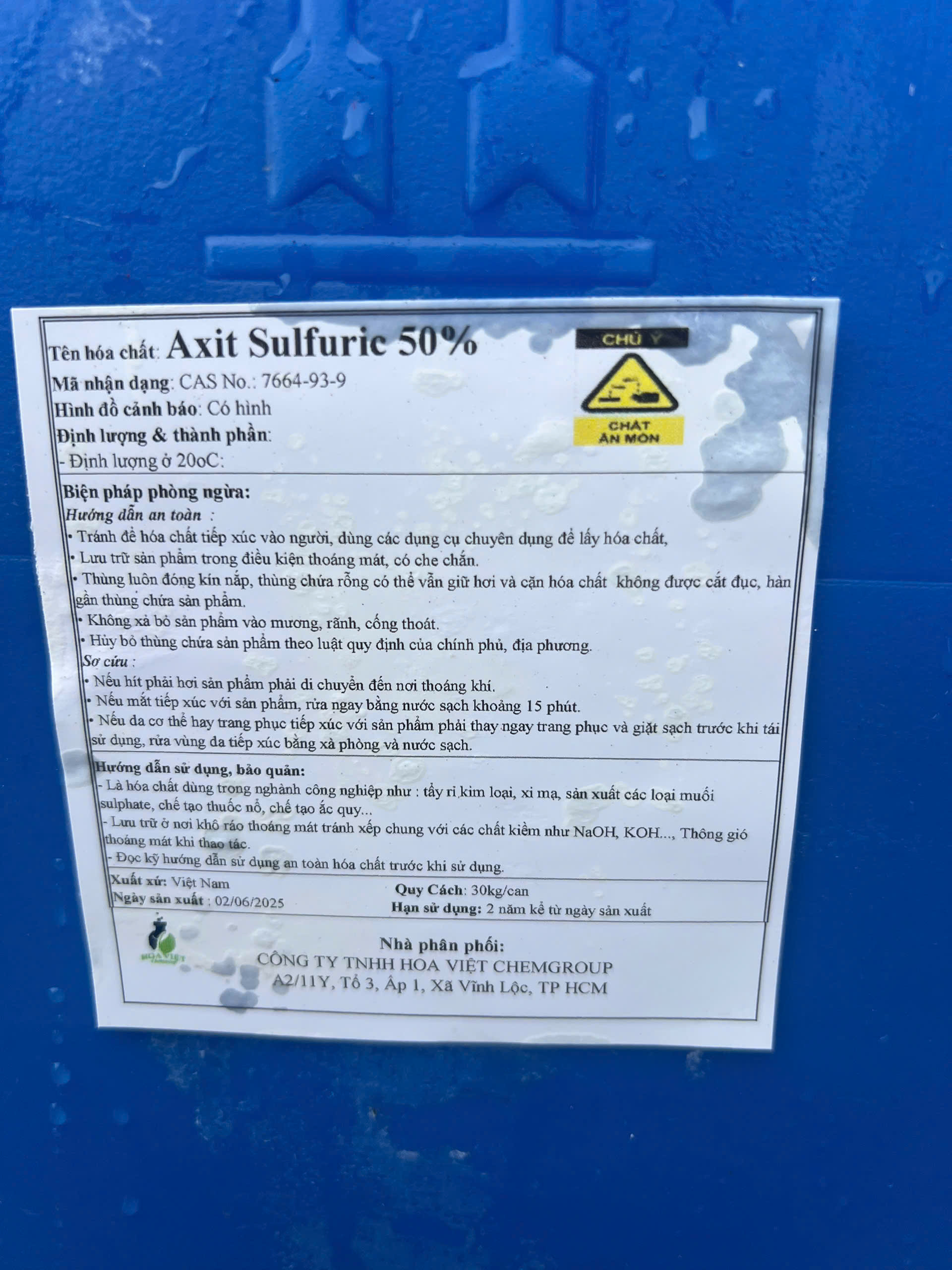 H2SO4 50%-hoa việt